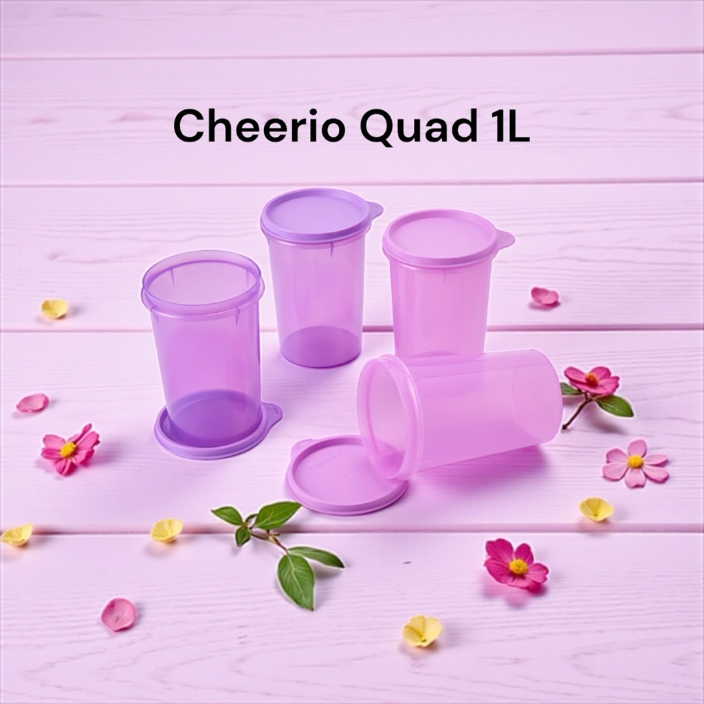 ขวดโหล Tupperware รุ่น Cheerio Quad (1ใบ) 1L