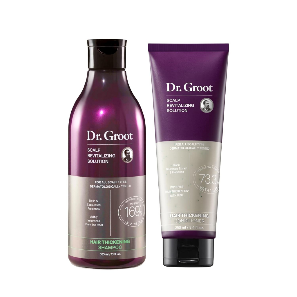 Dr.Groot Thickening Shampoo & Conditioner for Hair Loss – for Hair Thinning, Shedding