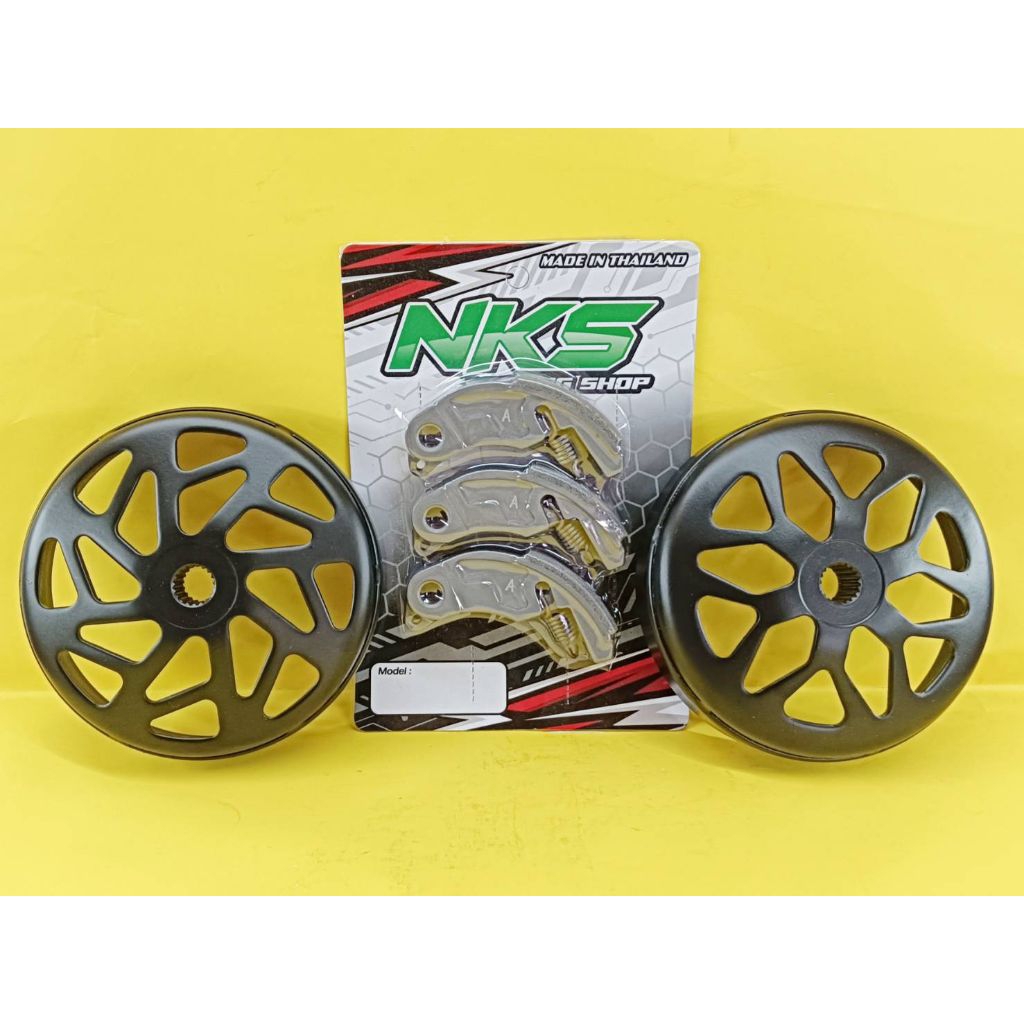 ผ้าครัชคาร์บอน งานNKS พร้อมกระโหลกครัชเจาะไล่เบา พร้อมสปริง สำหรับรถรุ่น PCX160,PCX150,LEAD,GIORNO (