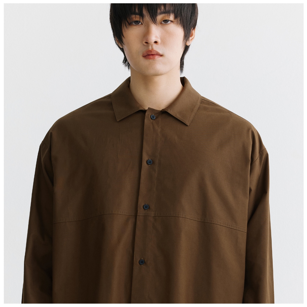 ENDLESS SHIRTS (BROWN) – เสื้อเชิ้ตทรงหลวม ราคา ถูกที่สุด ดีลบีเคเค แกลเลอรีภาพที่ 4