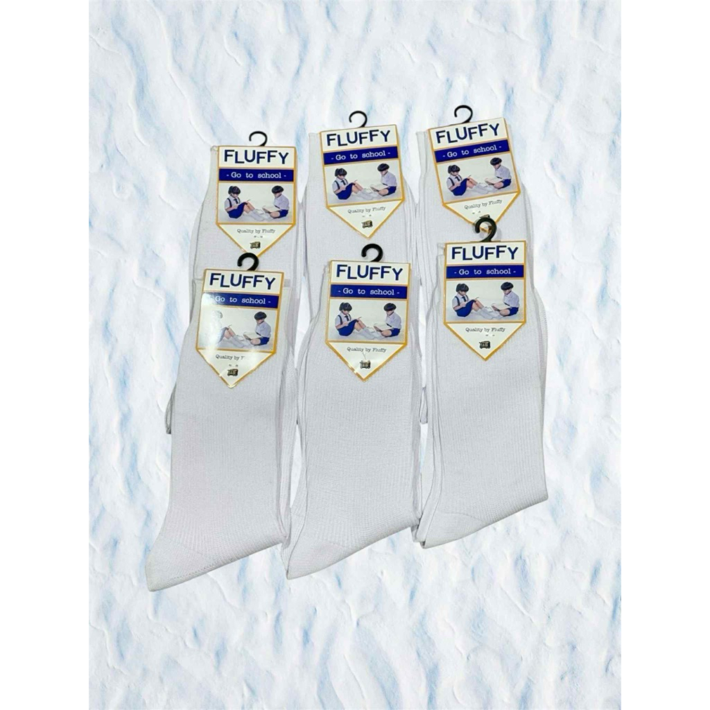 ถุงเท้านักเรียนแบบข้อยาวถูกระเบียบมีสีขาวล้วนกับสีน้ำตาลสำหรับเด็กผู้หญิงผู้ชายแพ็คมี12คู่มีไซส์5x7 7x9 9x12 - รูปที่ 4