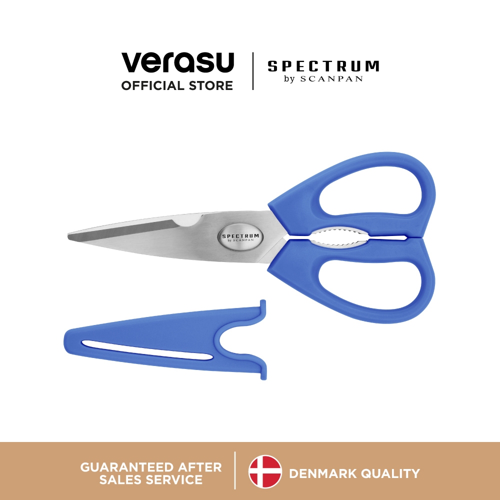 SCANPAN กรรไกรทำครัว ถอดแยกได้ พร้อมปลอก สีฟ้า Spectrum SCA-70010405