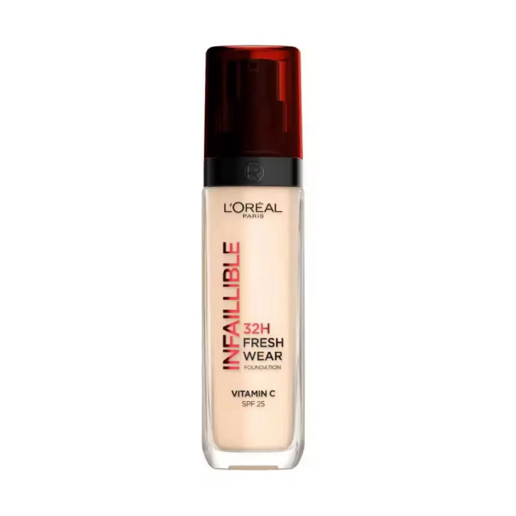 ลอรีอัล ปารีส L'Oréal Paris Infaillible Fresh Wear Foundation 30ml รองพื้นผิวเฟรช ปกปิด ติดทน32ชม. ก
