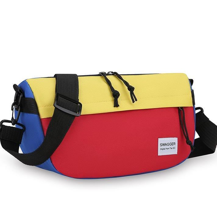 กระเป๋าสะพายข้างแฟรชั่นสตรีท สุดเท่ห์ชาย หญิง สีสวยกำลังมาแรง(GC-106)