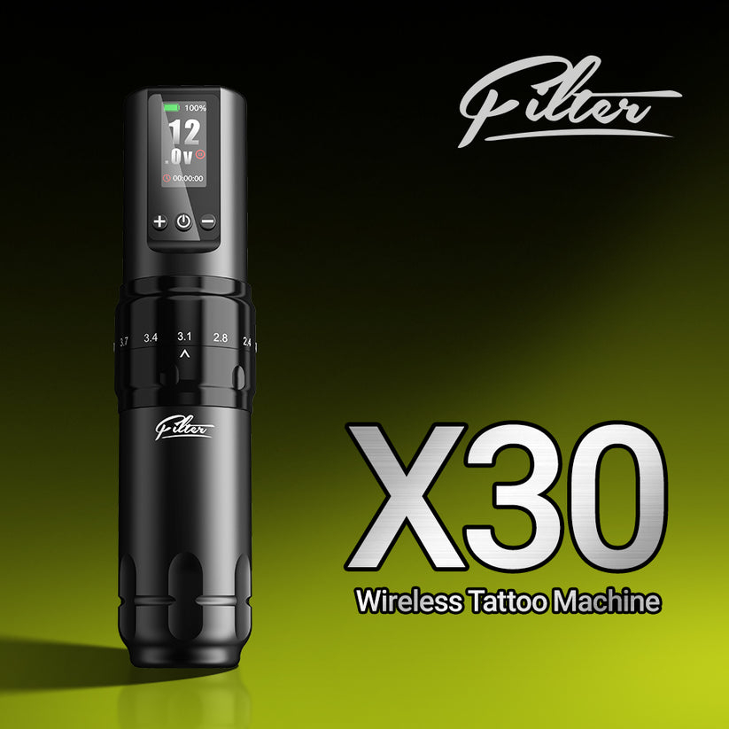 EZ Filter X30 เครื่องสักไร้สาย รุ่นใหม่ล่าสุด (พร้อมแบตสำรอง 2 ก้อน) ปรับ Stroke ได้ 2.0-4.0mm