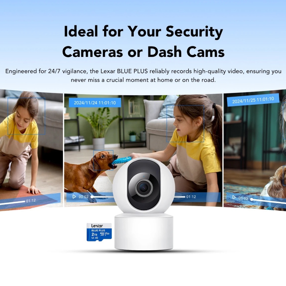 การ์ดหน่วยความจำ ไมโครเอสดีการ์ด LEXAR MICROSD CARD BLUE PLUS 32GB R100MB/S1 (LMSBLPL032G-BNANG) FOR SMARTPHONES, TABLETS ACTION CAMERA_4