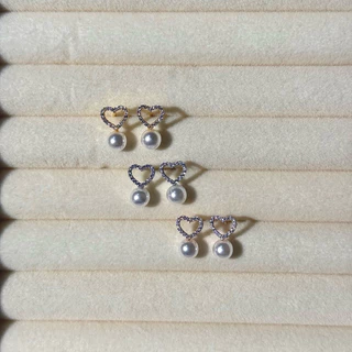 Socrush.bkk | LOVEBUD earrings | SE-011 | ต่างหู มุก หัวใจ มินิมอล