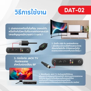 SONAR เสาทีวีดิจิตอล เสาอากาศ ดิจิตอลทีวี ภายในบ้าน ติดตั้งง่าย รุ่น DAT-02