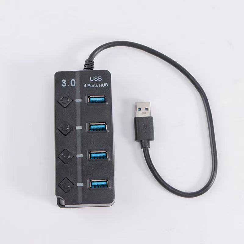 USB HUB 3.0 High Speed 4 Port 4 Switch Hi-Speed ON / OFF ตัวเพิ่มช่อง ยูเอสบี