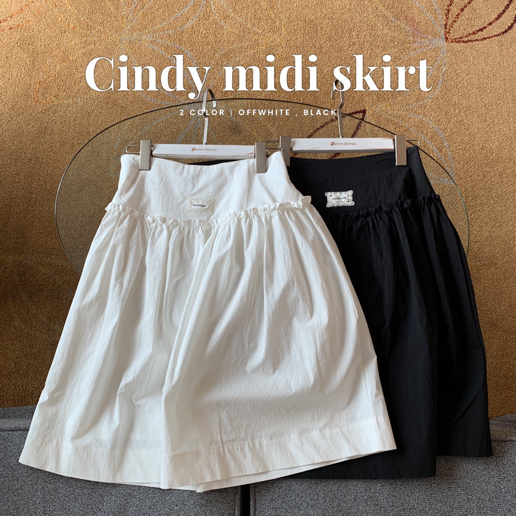 SOMEDRESS | Cindy Midi Skirt กระโปรงสั้นทรงเอ
