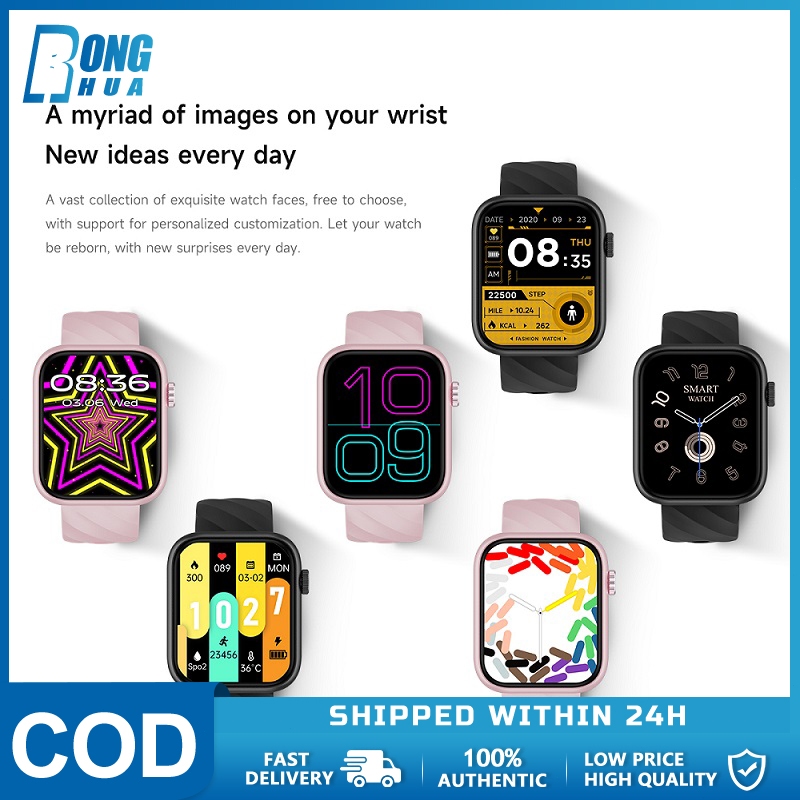 D08J นาฬิกา smartwatch นาฬิกาสมาร์ทสปอร์ต หน้าจอ IP68 กันน้ำ นาฬิกาวัดความดันโลหิต โทรผ่านบลูทูธได้ 