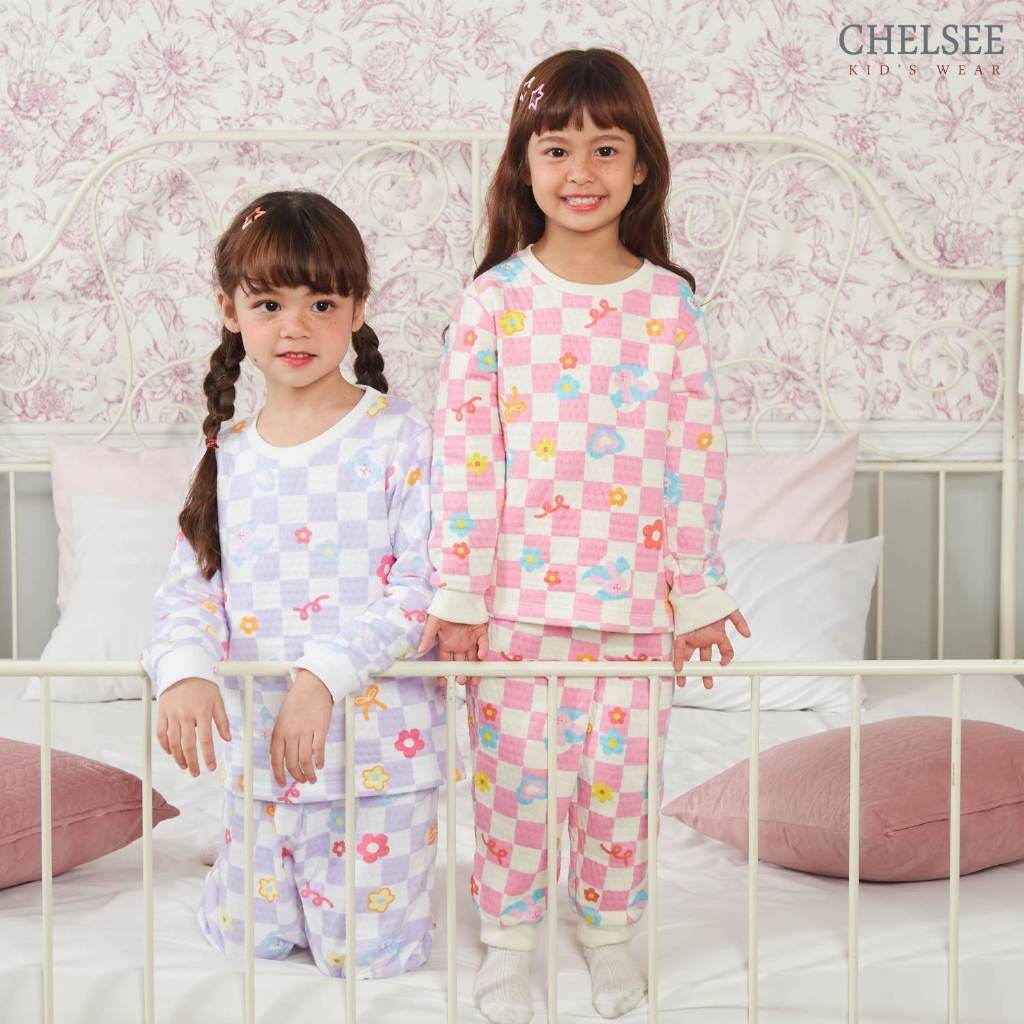 Chelsee بيجاما أطفال Therma Soft بنقش دب وأرنب — صورة 4