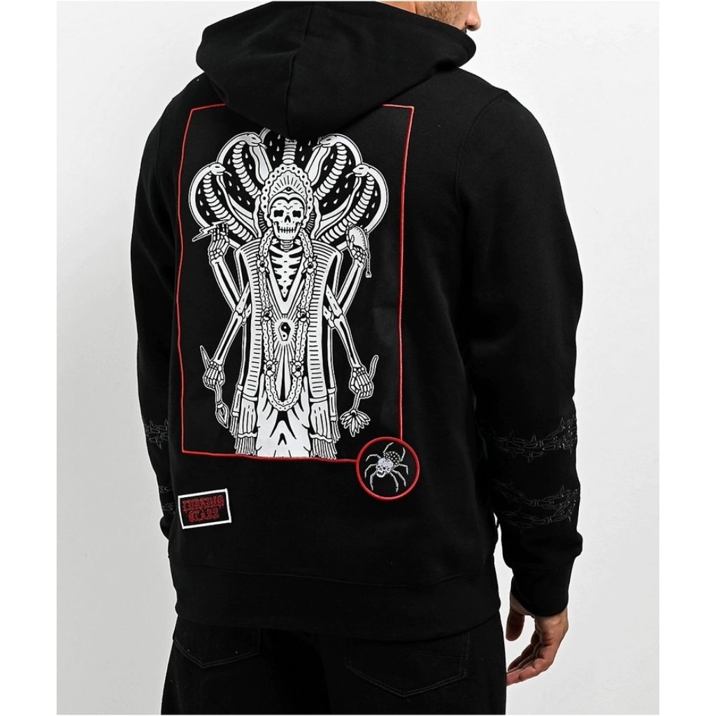 Lurking Class by Sketchy Tank Moons Black Zip Hoodie