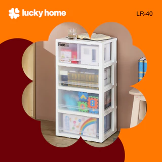 LUCKY HOME ตู้ลิ้นชักมีล้อ 4 ชั้น 5 ช่อง LR-40 ขนาด (กว้างxลึกxสูง) : 42 x 36 x 84.5 cm