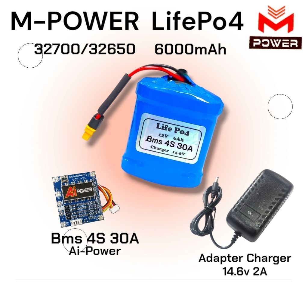 [HotPro] แบตลิเธียมฟอสเฟต พร้อมสปอตให้ฟรี แถมฟิล์มหุ้ม แบตLifePo4 M-POWER 32700 6000mAh - รูปที่ 3