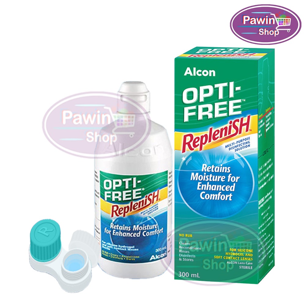 Alcon OPTI-FREE Replenish 300 ml [2 ขวด] EE 3205 ออฟติ ฟรี รีเพลนิช น้ำยาล้างคอนแทคเลนส์ ฟรี ตลับใส่คอนแทคเลนส์ Opti Fre ราคา ถูกที่สุด ดีลบีเคเค แกลเลอรีภาพที่ 4