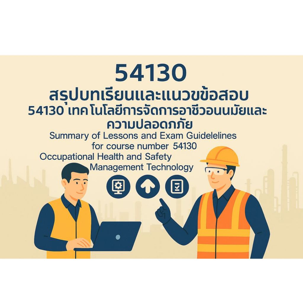 สรุปบทเรียนและแนวข้อสอบ 54130 มสธ เทคโนโลยีการจัดการอาชีวอนามัยและความปลอดภัย
