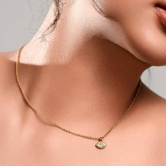 Vachana - Pretty Gem Eye Necklace (สร้อยดวงตา)