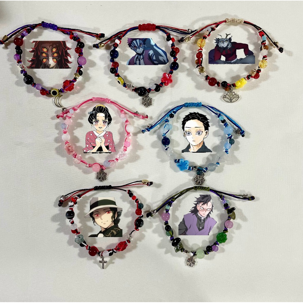 [Handmade] กำไลเชือกเทียนตามตัวละคร demon slayer V.2