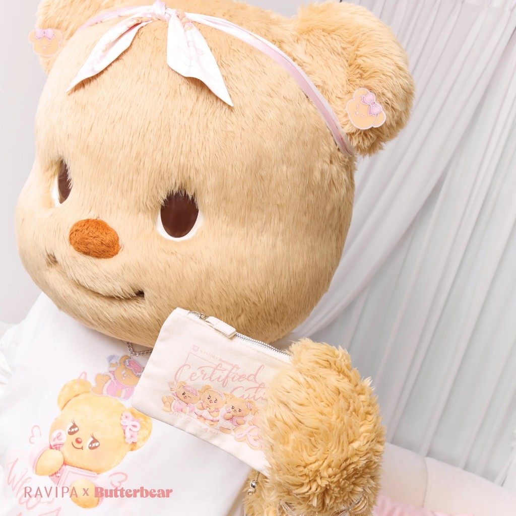 พร้อมส่ง✨RAVIPA x Butterbear - Butterfull Bear Zip Pouch