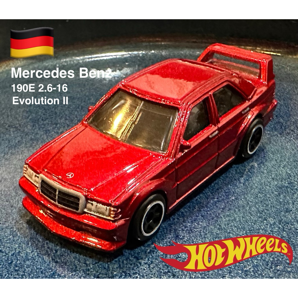 Hot Wheels 1990 Mercedes Benz 190 E 2.6-16 EVOLUTION II ใหม่แกะแพ็ค รถเบนซ์คลาสสิค สีแดงเงา
