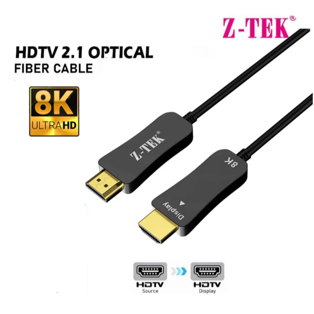 พร้อมส่ง Z-TEK Optical Fiber HDMI Cable ไฟเบอร์สาย HDMI รุ่น 2.0 4K60Hz 10 /15 /20 /25 /30เมตร