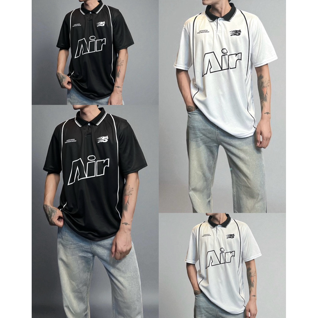 (AS)เสื้อคอปก เสื้อพิมพ์ลาย สตรีทแฟชั่น เสื้อผู้ชาย กีฬา