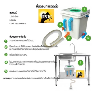ใหม่ ถังดักไขมัน สำหรับดักไขมัน หรือทำเป็นถังบ่อดักไขมัน รุ่นวางใต้ซิ้งค์ ขนาด 20 ลิตร ติดตั้งง่าย