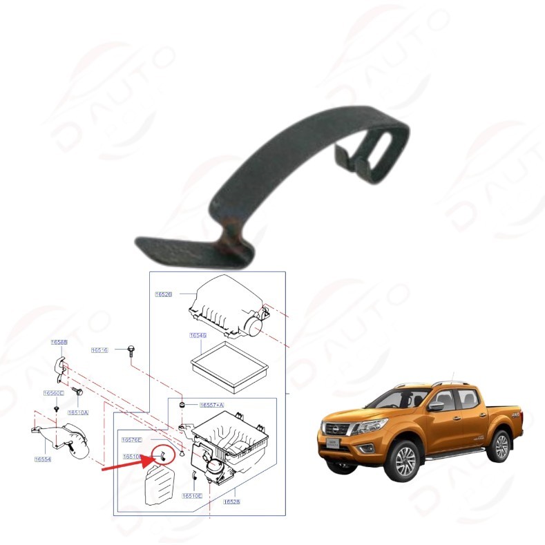 คลิ๊ปยึดหม้อกรองอากาศ NISSAN NAVARA (NP300) , TERRA (ราคา 1 ชิ้น) **ของแท้** 165984KV0A
