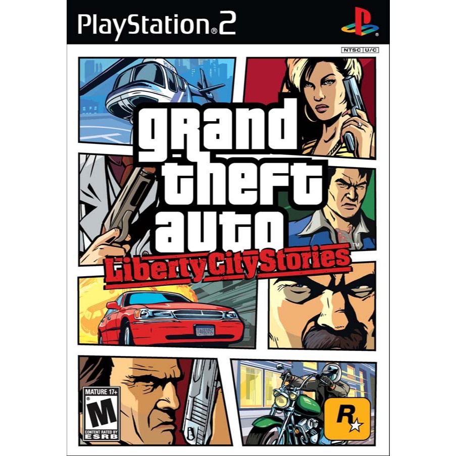 Grand Theft Auto Liberty City Stories ps2 แผ่นไรท์ แผ่นเกมPS2 เกมเพทู แผ่นplay2 ps2