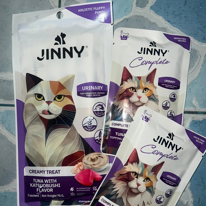 [เซ็ตสุดคุ้ม] Jinny Complete & Jinny Creamy Treat จินนี่ อาหารเปียก+ขนมเลีย อร่อย มีประโยชน์