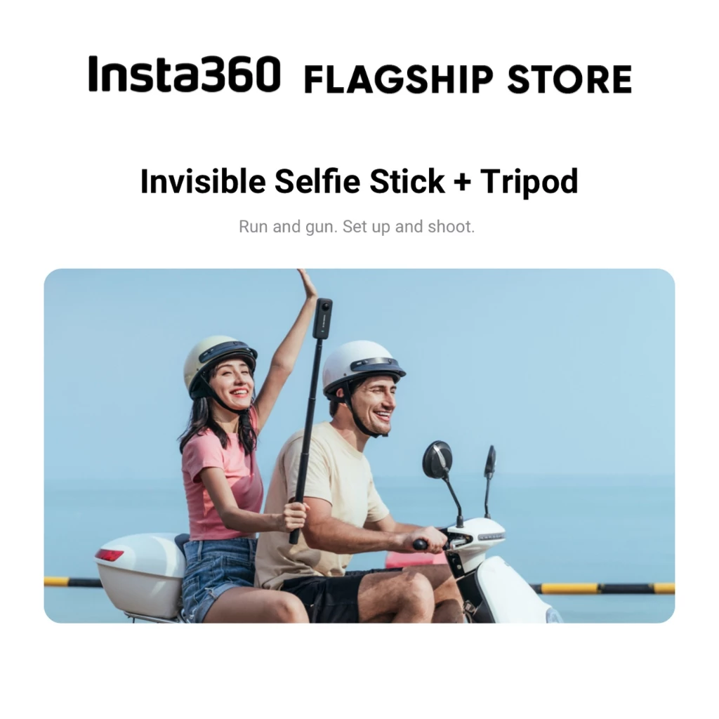 2in1 Invisible Selfie Stick ไม้เซลฟี่ล่องหน Insta360 ขาตั้ง Tripod กล้องแอคชั่น 360 X5-X4 Air Action Camera thumbnail 6