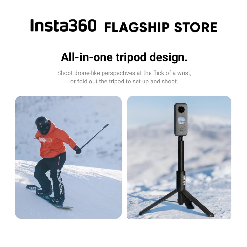 2in1 Invisible Selfie Stick ไม้เซลฟี่ล่องหน Insta360 ขาตั้ง Tripod กล้องแอคชั่น 360 X5-X4 Air Action Camera thumbnail 7