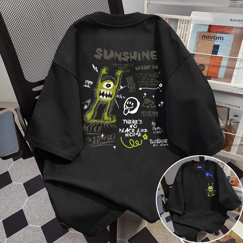 ✨【จัดส่งภายใน 24 ชั่วโมง】 สัตว์ประหลาด Sunshine น่ารัก เสื้อ เสื้อยืด oversize เสื้อยืดผู้หญิง เสื้อผู้ชาย เสื้อแฟชั่น