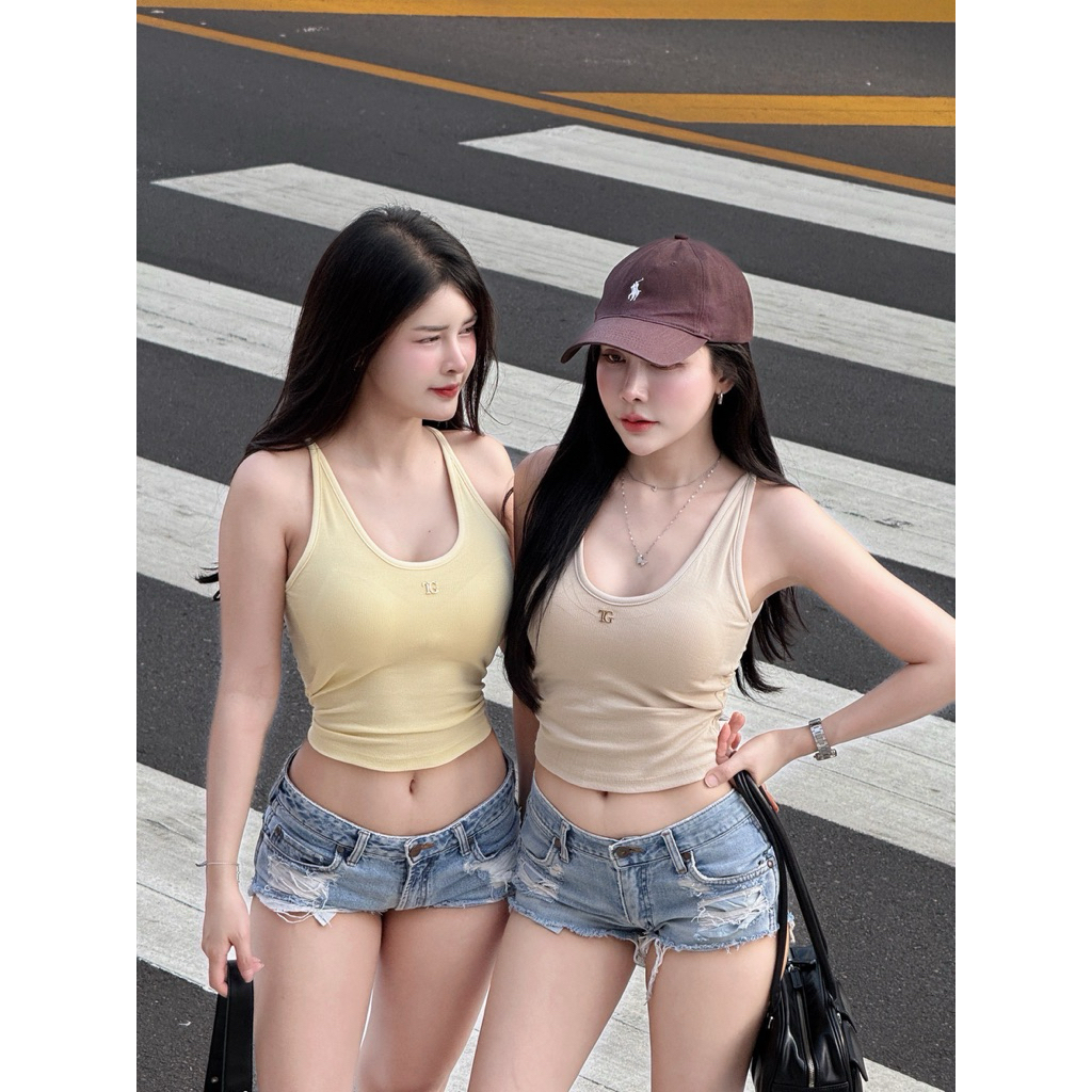 เสื้อกล้ามปักโลหะ แบรนด์twogirls