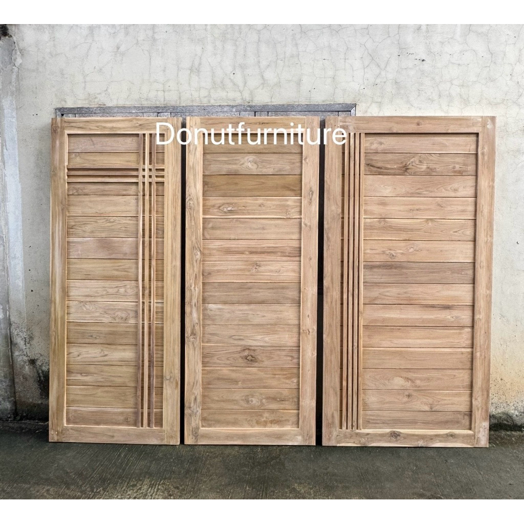 ประตูไม้สักแท้สไตล์โมเดิร์นราคาประหยัดผลิตจากไม้สักทองแท้ขาประตูกว้าง4นิ้วหนา3.5เซนติเมตร - รูปที่ 2