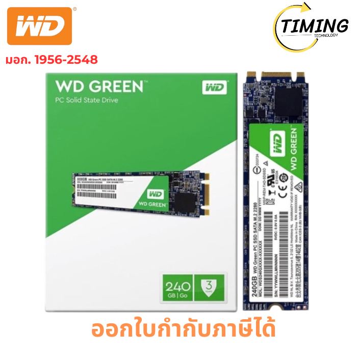 WD Green ( รุ่น WDSSD240GB-M.2-GREEN-3D-G3 ) อสเอสดี SSD M.2 SATA 240.GB