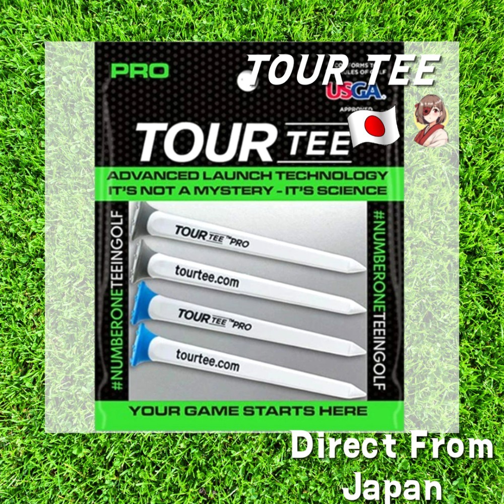 🌈 ทีไม้กอล์ฟ PRO LITE เบาและทนทาน 🎯 TOUR TEE PRO LITE T-489 Golf Tee 4pcs Blue/Gray 【Direct From Jap