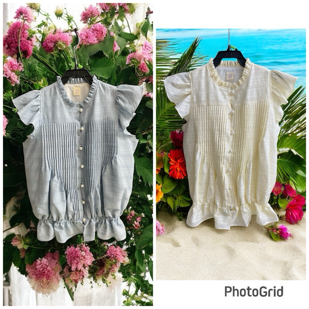 Linenne.studio ส่งต่อเสื้อตีเกล็ด สภาพดี ไม่มีตำหนิ ไซส์M สั่งมาผิดไซส์