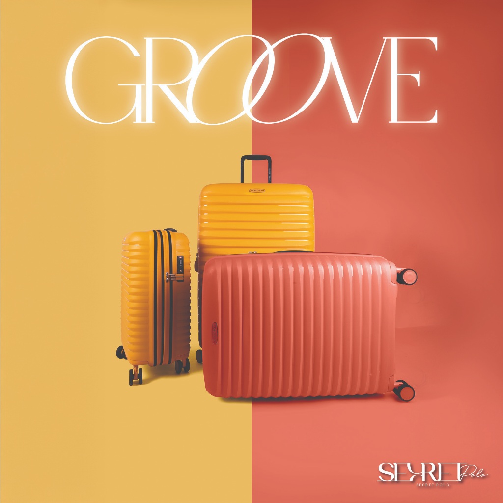 กระเป๋าเดินทาง รุ่น GROOVE SECRET POLO ขนาด 20/24/28 นิ้ว ล้อลื่น แข็งแรง มาตรฐานสากล TSA จุเยอะ