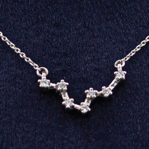 สร้อยคอ12ราศี ประดับเพชรแท้ ทองคำ 9K