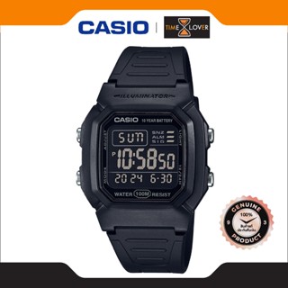 Casio รุ่น W-800H-1B นาฬิกาข้อมือผู้ชาย สายเรซิ่น - สีดำ
