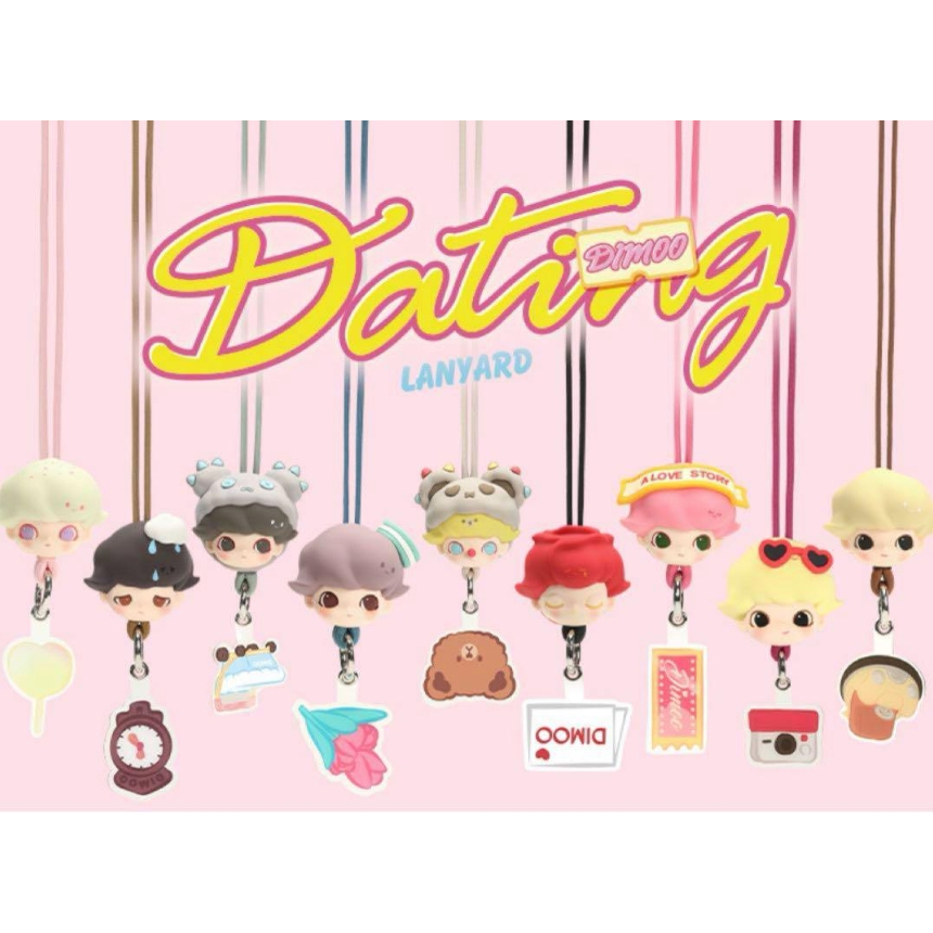 พร้อมส่ง แบบจุ่ม/แบบเลือกตัวได้🔆สายคล้องบัตร/สายคล้องคอ🦄  Dimoo Dating Lanyard ดิมู่☁️🌹 /Dimoo word