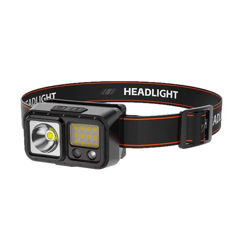 （COD）ไฟฉายคาดศีรษะ LED แบบพกพา สำหรับกิจกรรมกลางแจ้งและการเดินป่า พร้อมชาร์จ USB แบตเตอรี่ในตัว