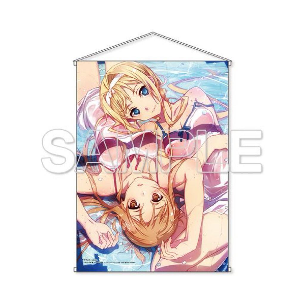 ผ้าแขวน อาสึนะ&อลิซ -ซอร์ดอาร์ตออนไลน์[Sword Art Online Wet and See-Through B2 Tapestry - Asuna&Alic