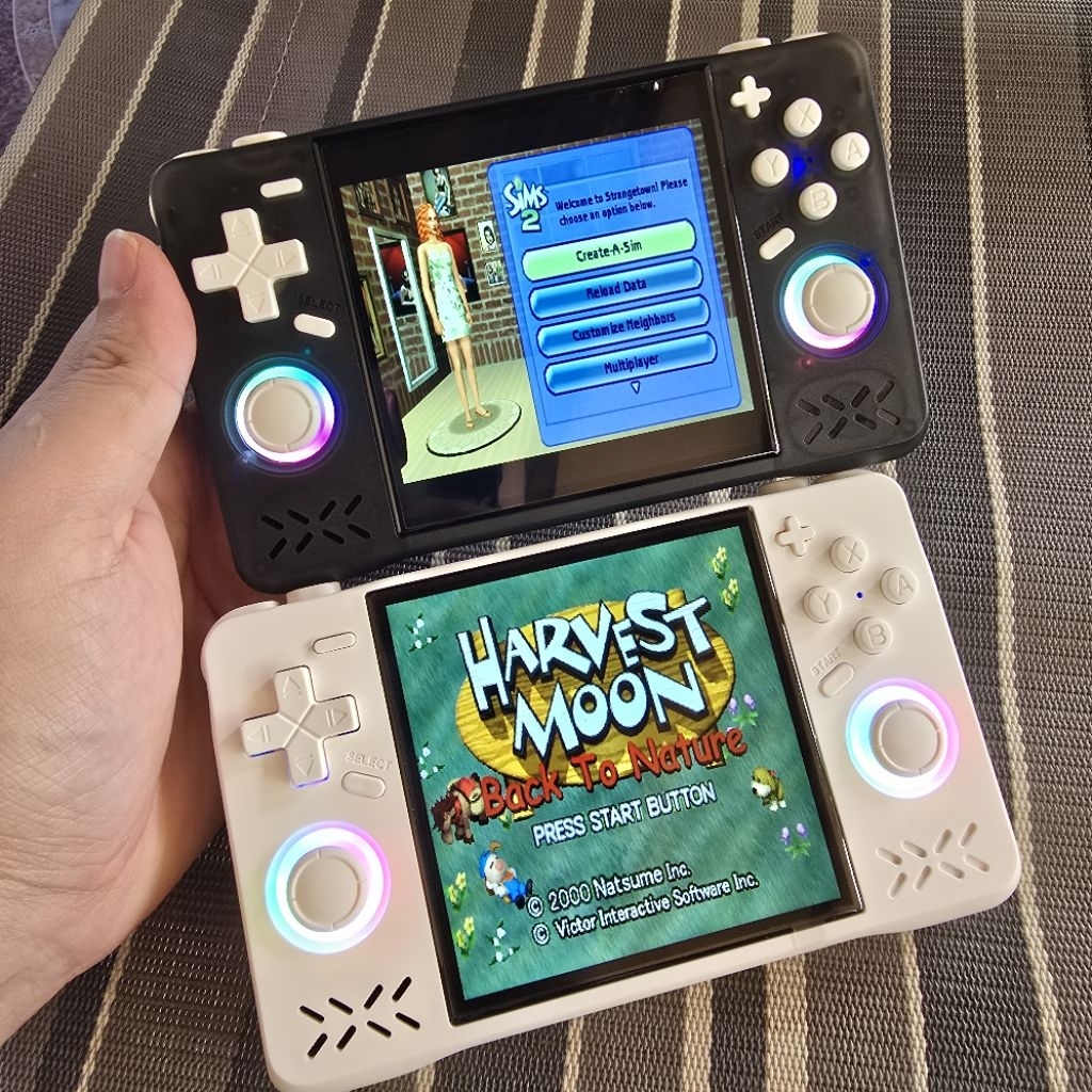 [มือ2] XF40H เครื่องเล่นเกมพกพา การ์ด 128GB จอIPS 4นิ้ว ไฟRGB รองรับเกม psp ps1 nds n64