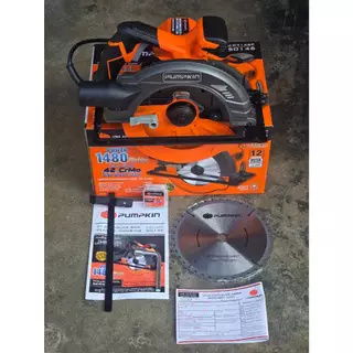 เลื่อยวงเดือนไฟฟ้า ตัดไม้ ขนาด 7นิ้ว มีกำลัง 1480w (50146) , 1500w (50316) ยี่ห้อ PUMPKIN