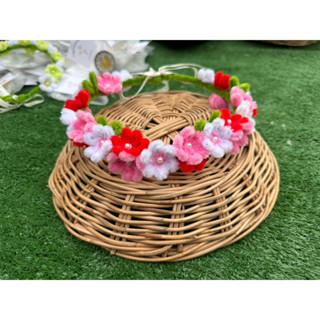 มงกุฎดอกไม้ ดอกกำมะหยี่ มงกุฎปัจฉิม