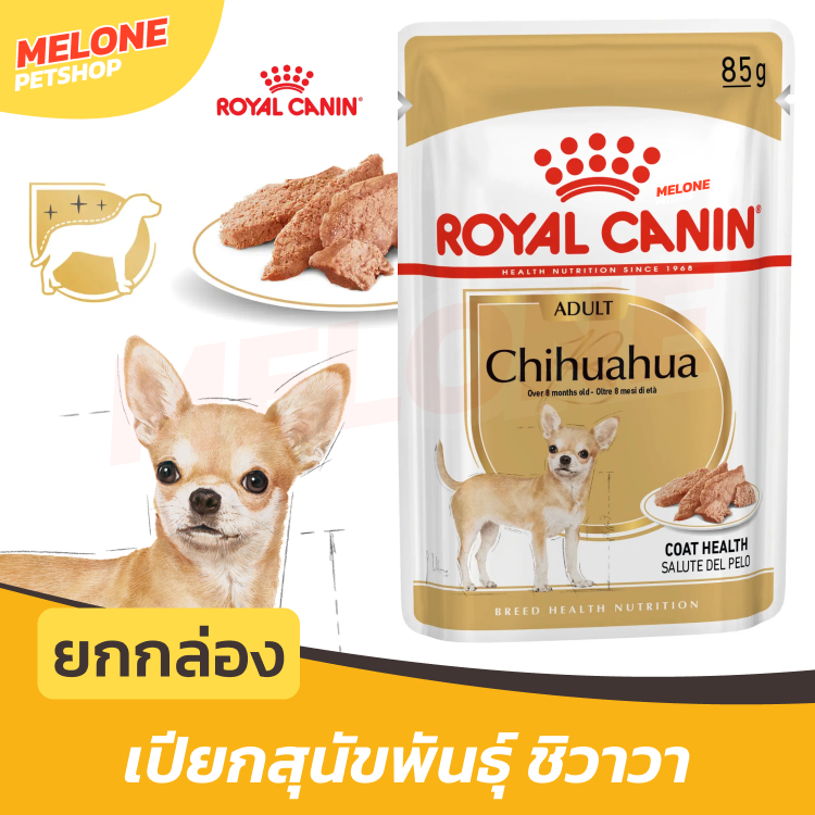Royal Canin รอยัลคานิน Chihuahua Adult Pouch Loaf อาหารเปียกสุนัข พันธุ์ ชิวาวา ยกกล่อง 12 ซอง