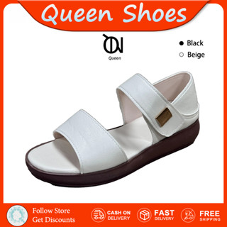 Queen ผู้หญิง รองเท้าแตะ ลำลอง อเนกประสงค์ กันลื่น ส้นลิ่ม ร…